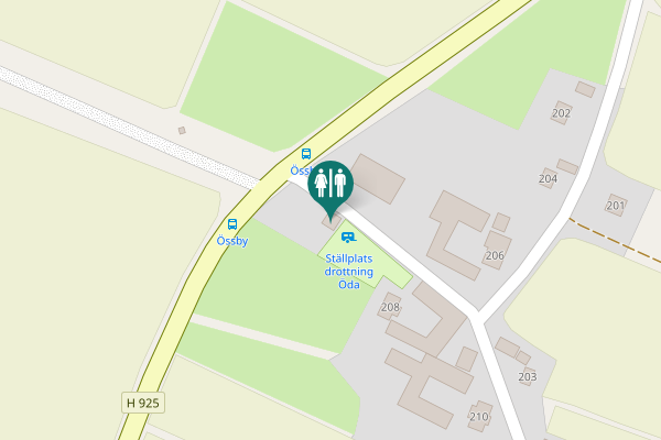Map showing location of H 925 208 Toilet