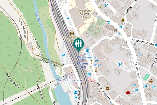 Map showing location of Äussere Bahnhofstrasse 1 Toilet