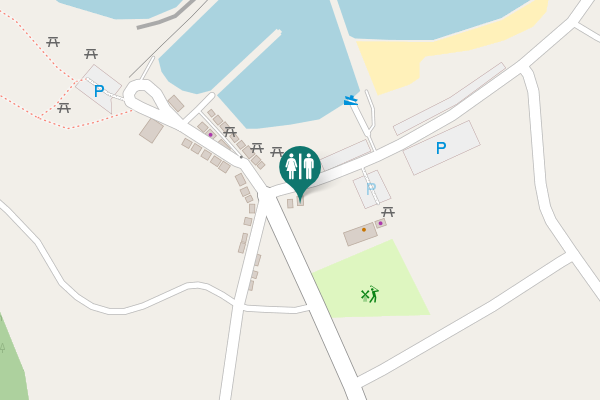 Map showing location of Lickershamn Toilet