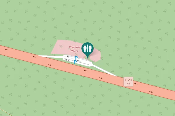 Map showing location of E 20;56 Toilet