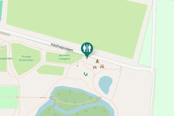 Map showing location of Hästhagsvägen Toilet