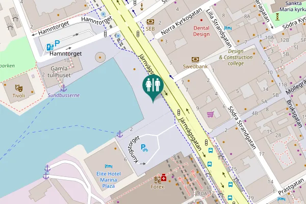 Map showing location of Kungstorget 2 Toilet