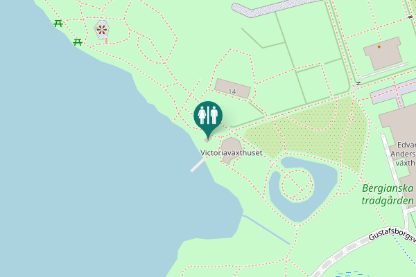 Map showing location of Veit Wittrocks Väg 14 Toilet
