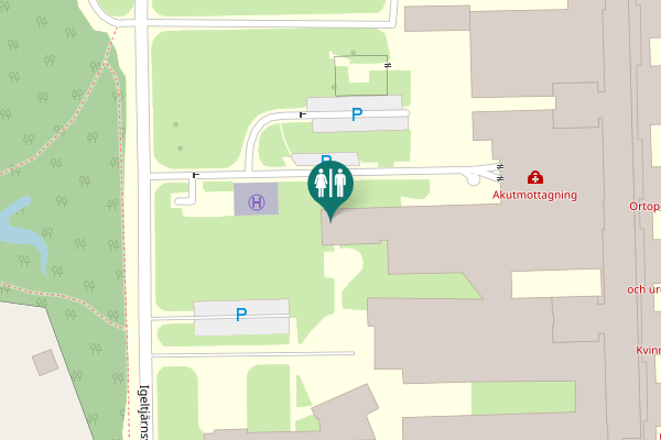 Map showing location of Lasarettsvägen 23 Toilet