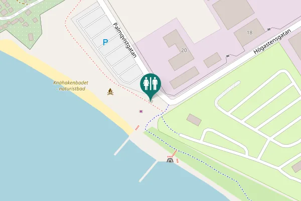 Map showing location of Palmqvistgatan Toilet