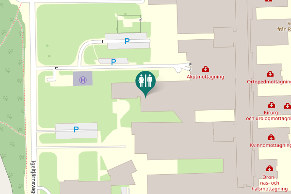Map showing location of Lasarettsvägen 23 Toilet