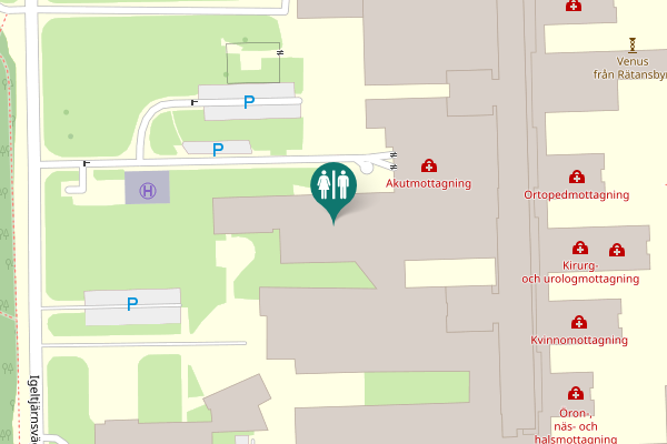 Map showing location of Lasarettsvägen 23 Toilet