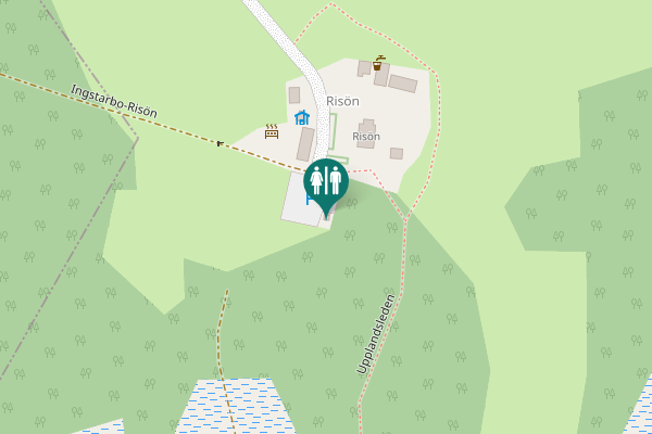 Map showing location of Upplandsleden Toilet