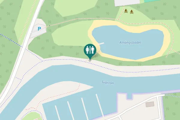 Map showing location of Oljevägen Toilet