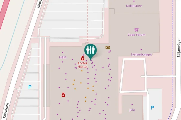 Map showing location of Säljarevägen 1 Toilet