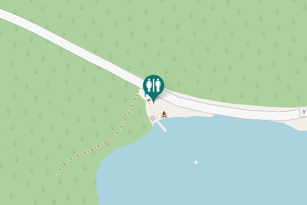 Map showing location of Y 696 Toilet