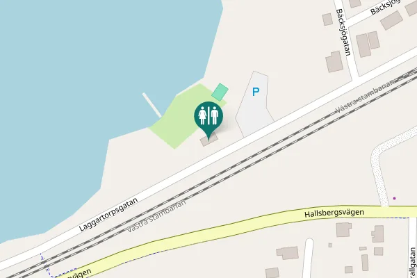 Map showing location of Laggartorpsgatan Toilet