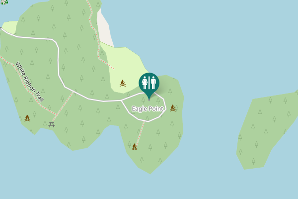 Map showing location of White Ribbon Trail Toilet