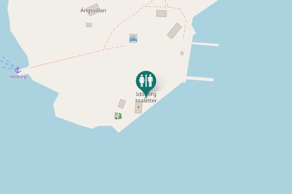 Map showing location of Idöborg toaletter