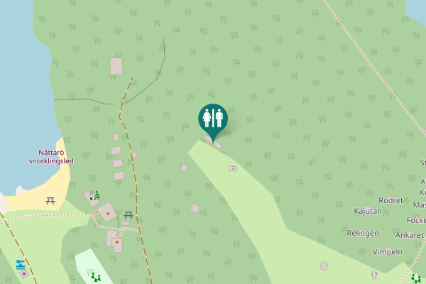 Map showing location of Nåttarö Halsvägen 3 Toilet