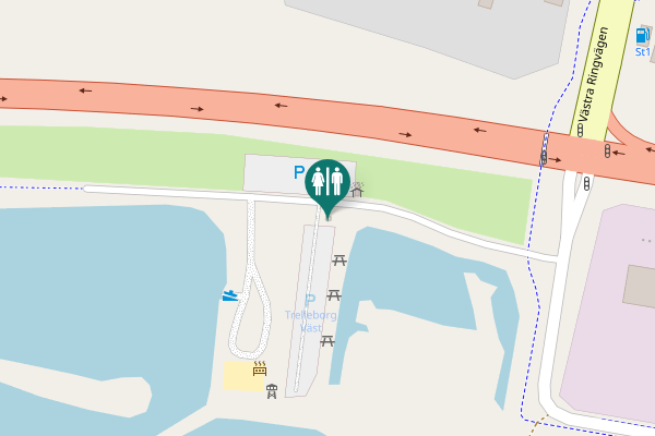 Map showing location of E 6;E 22 Toilet