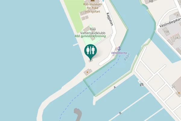 Map showing location of Kajgatan 7 Toilet