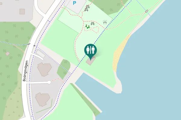 Map showing location of Boängsvägen Toilet