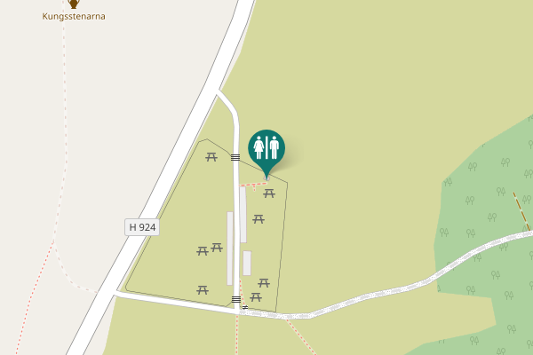 Map showing location of H 924 Toilet