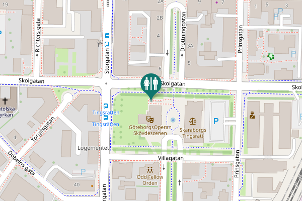 Map showing location of 1 Toilet