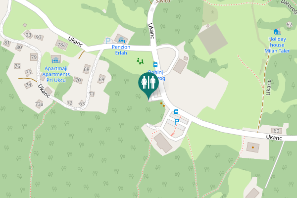 Map showing location of Ukanc Toilet