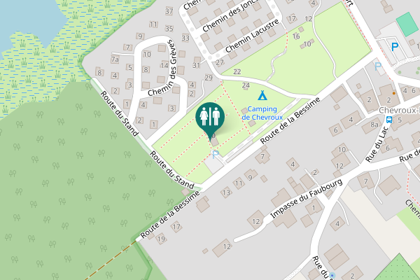 Map showing location of Route de la Bessime 30 Toilet