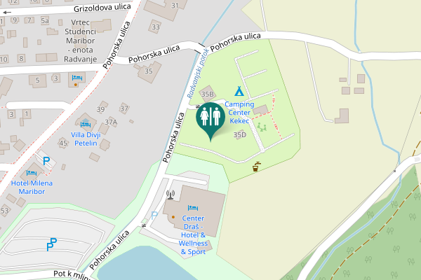 Map showing location of Pohorska ulica 35 c Toilet
