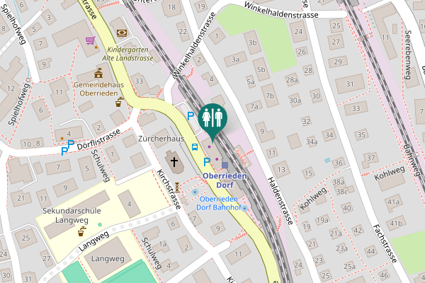 Map showing location of Alte Landstrasse 37 Toilet