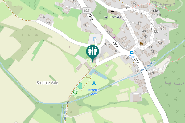 Map showing location of 20 Toilet