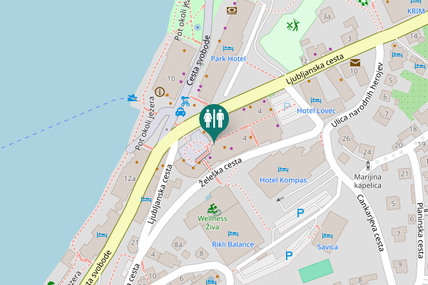 Map showing location of Ljubljanska cesta 4 Toilet