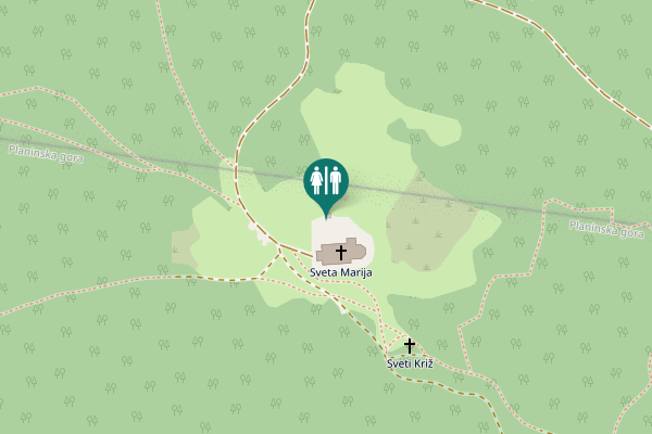 Map showing location of Liplje Toilet