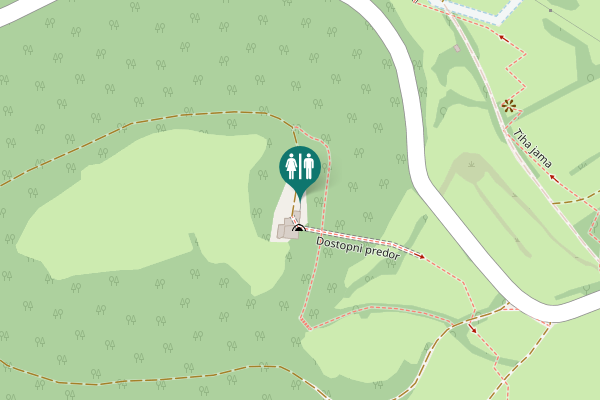 Map showing location of Access tunnel Toilet