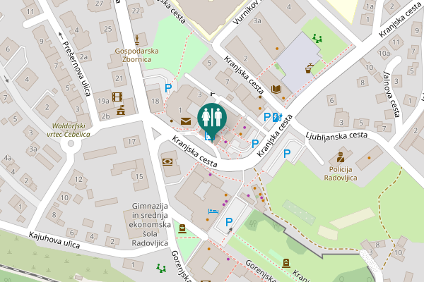 Map showing location of Kranjska cesta 9 Toilet
