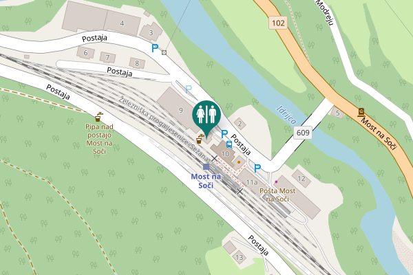 Map showing location of 10 Toilet