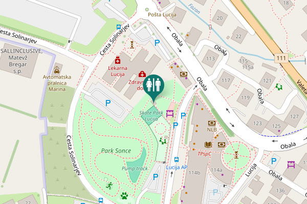 Map showing location of Cesta Solinarjev 1 Toilet