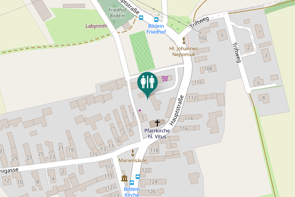 Map showing location of Hauptstraße 113 Toilet