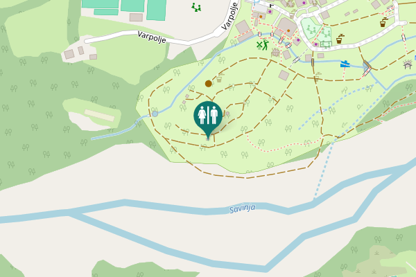 Map showing location of Varpolje Toilet