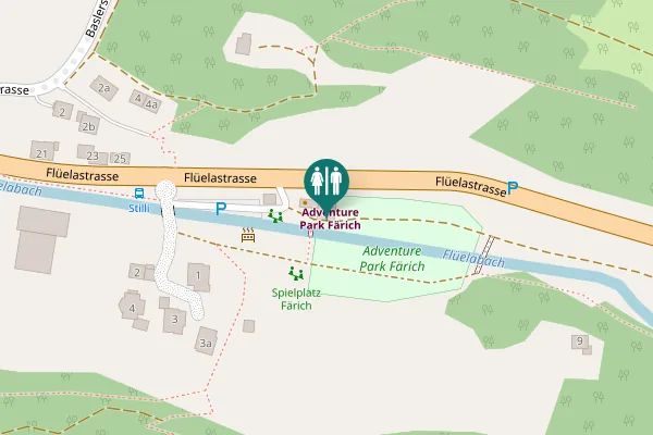 Map showing location of Flüelastrasse 26 Toilet
