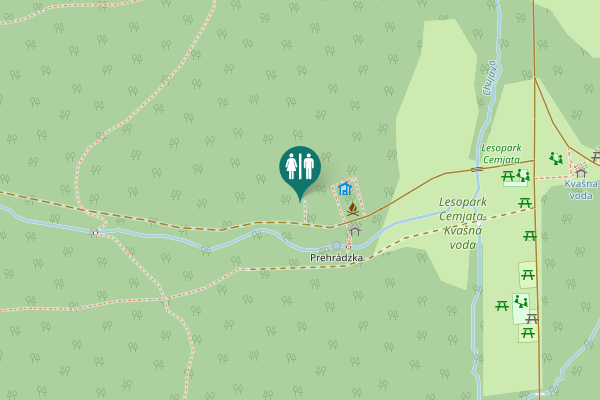 Map showing location of Prešov Toilet