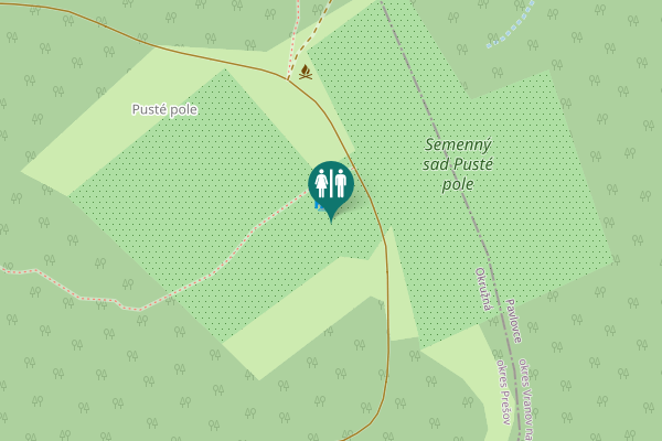 Map showing location of Okružná Toilet