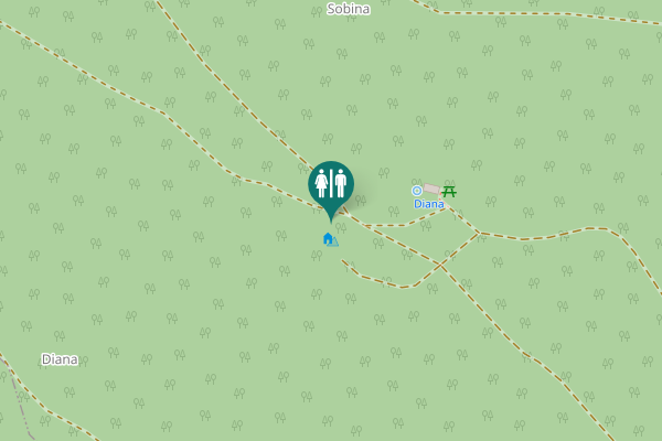 Map showing location of Gelnica Toilet