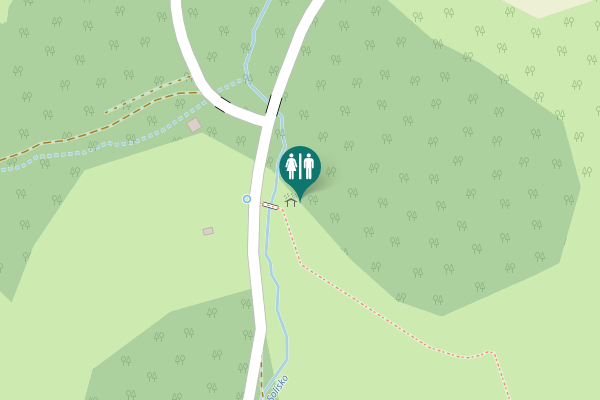 Map showing location of Kríže Toilet