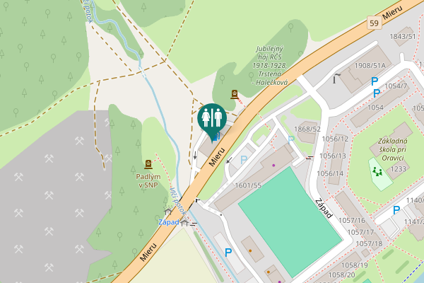 Map showing location of Mieru 546/13 Toilet