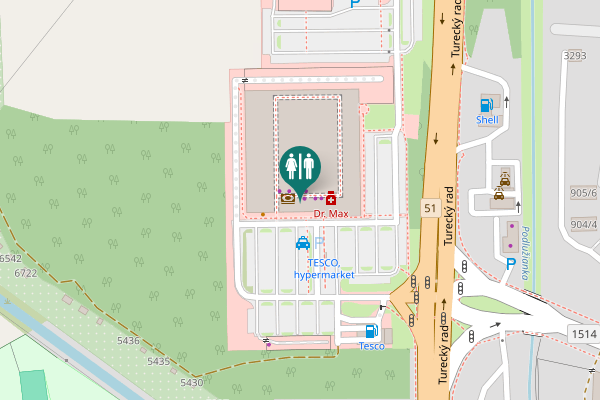Map showing location of Turecký rad 5172/7 Toilet