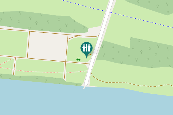 Map showing location of Iža Toilet