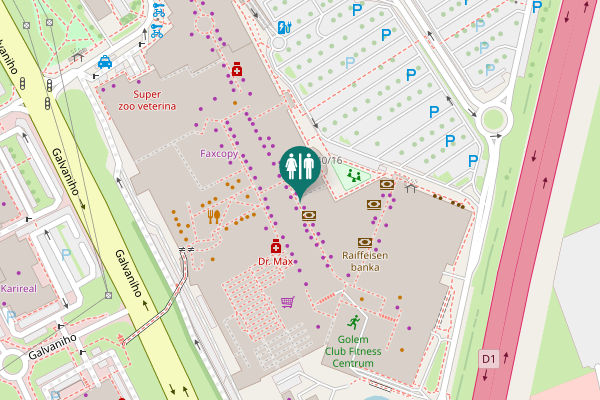 Map showing location of Ivanská cesta 5740/16 Toilet