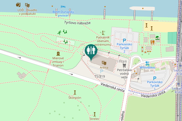 Map showing location of Viedenská cesta 2374/10A Toilet