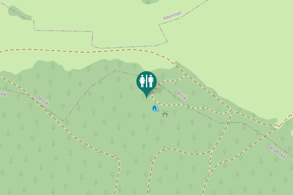 Map showing location of Skrabské Toilet