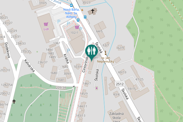 Map showing location of Cintorínska 148/3 Toilet