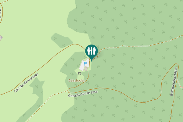 Map showing location of Geissbodenstrasse Toilet